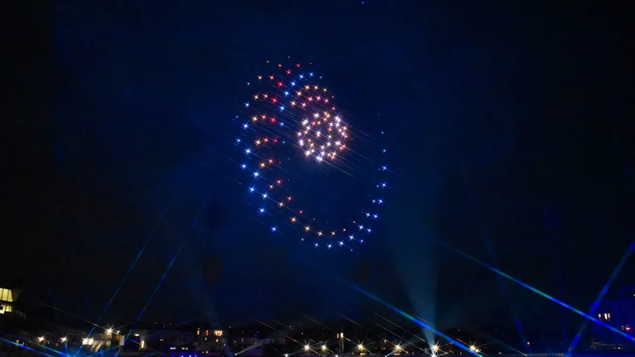 China new year's drone show